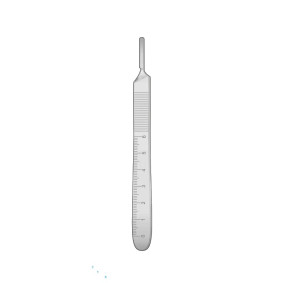 SCALPEL HANDLE, #3, WITH SCALE
