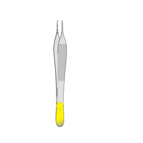 ADSON T.C. (TUNGSTEN CARBIDE) DELICATE TISSUE AND SUTURE FORCEPS, 1X2 TEETH 