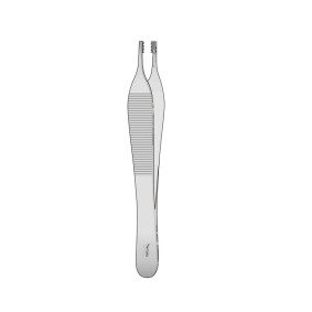 ADSON BROWN DELICATE TISSUE FORCEPS, 12CM, 7X7 TEETH, ANGLED ADSON BROWN DELICATE TISSUE FORCEPS, 12CM, 7X7 TEETH, ANGLED