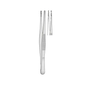 Tissue Delicate Narrow forceps, 1X2 Teeth, Straight Tissue Delicate Narrow forceps, 1X2 Teeth, Straight