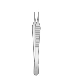 Micro Adson Forceps, Curved, 1.0mm Tips Micro Adson Forceps, Curved, 1.0mm Tips