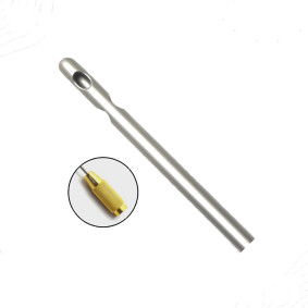 One Central Hole two Leteral Hole Cannula, Threaded Fitting One Central Hole two Leteral Hole Cannula, Threaded Fitting