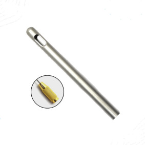 Round Tip Two Ports Cannula, Threaded Fitting Round Tip Two Ports Cannula, Threaded Fitting