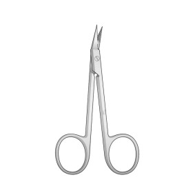 O'BRIEN STITCH SCISSORS, 9CM, ANGLED TO SIDE