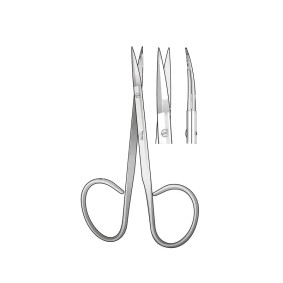 Blepharoplasty Ribbon Scissor, Sharp, 10.5cm, Curved Blepharoplasty Ribbon Scissor, Sharp, 10.5cm, Curved