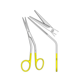 FOMON DORSAL SCISSORS, 13CM, ANGULAR