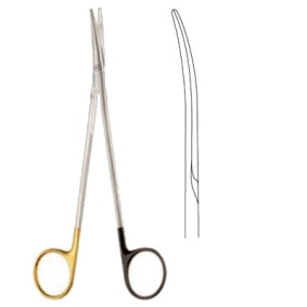 LIGATURE SCISSORS TC, CURVED