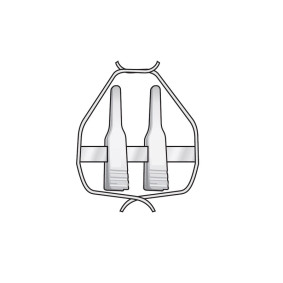 Microvascular Clamp pair approximator with frame, a-2.2mm X b-8.0mm X c-3.8mm X d-1.1mm Microvascular Clamp pair approximator with frame, a-2.2mm X b-8.0mm X c-3.8mm X d-1.1mm