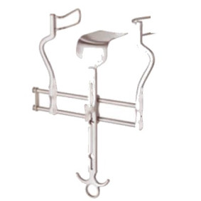 Balfour abdominal retractor with flat centre blade, Large pattern - max spread 180mm